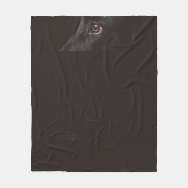 schwarzes Labor Fleecedecke (Vorderseite)