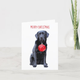 Schwarzes Labor Frohe Weihnachten - Labrador Welpe