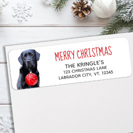 Schwarzes Labor Frohe Weihnachten Red Labrador Nie