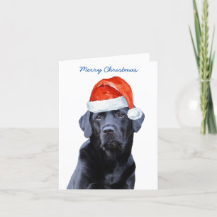 Schwarzes Labor Frohe Weihnachts Labrador Niedlich Feiertagskarte