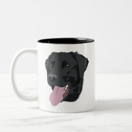 Schwarzes Labor Zweifarbige Tasse