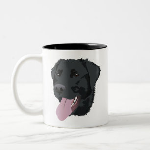 Schwarzes Labor Zweifarbige Tasse