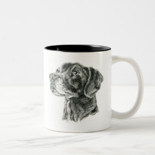 Schwarzes Labor Zweifarbige Tasse