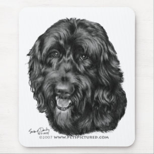 Schwarzes Labradoodle Mousepad