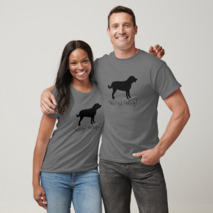 Schwarzes Labrador Fügen Sie Ihren Text zur Person T-Shirt