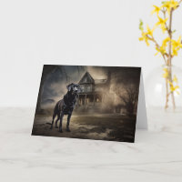 Schwarzes Labrador Halloween Beängstigend