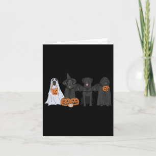 Schwarzes Labrador Halloween Karte