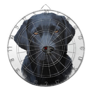 Schwarzes Labrador Hund Farbe Farbe Farbe Malerei Dartscheibe