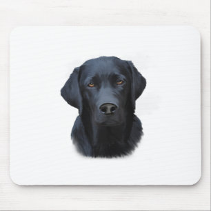 Schwarzes Labrador Hund Farbe Farbe Farbe Malerei Mousepad
