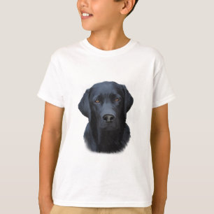 Schwarzes Labrador Hund Farbe Farbe Farbe Malerei T-Shirt
