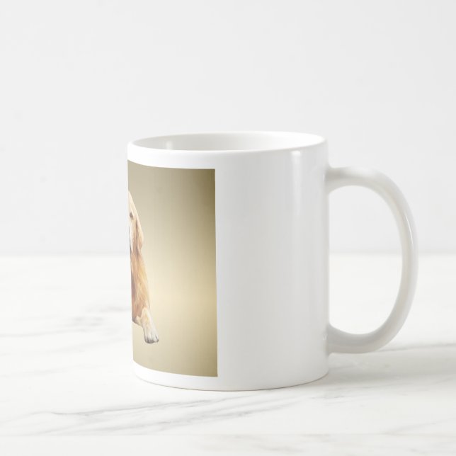 Schwarzes Labrador Hund Farbe Farbe Farbe Malerei Tasse (Rechts)