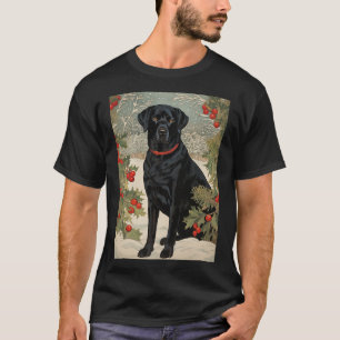 Schwarzes Labrador im Winter T-Shirt