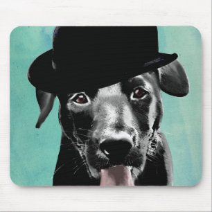 Schwarzes Labrador in der Melone Mousepad