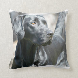 Schwarzes Labrador-Kissen Kissen