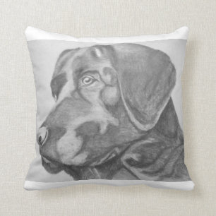 Schwarzes Labrador-Kissen Kissen