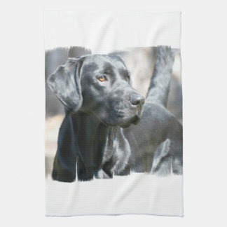 Schwarzes Labrador-Küchen-Tuch Handtuch