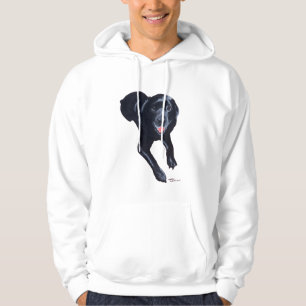 Schwarzes Labrador-Lächeln Hoodie
