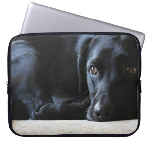 Schwarzes Labrador Laptopschutzhülle