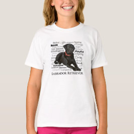 Schwarzes Labrador-Merkmal-Shirt T-Shirt