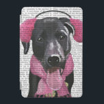 Schwarzes Labrador mit Ohr-Muffen iPad Mini Hülle<br><div class="desc">Haustiere</div>