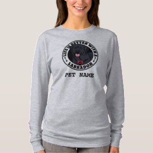Schwarzes Labrador Personalisiertes Leben ist bess T-Shirt