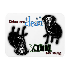 Schwarzes Labrador Rectangle Geschirrspülmagazin Magnet