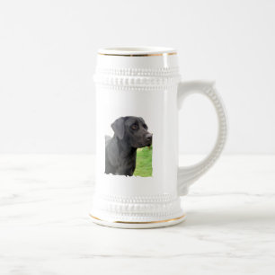 Schwarzes Labrador retriever-Bier Stein Bierglas