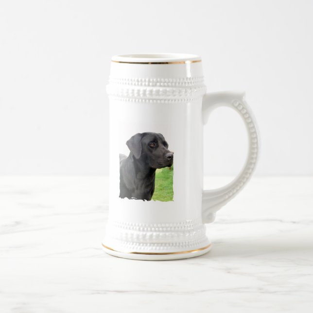 Schwarzes Labrador retriever-Bier Stein Bierglas (Rechts)