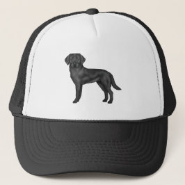 Schwarzes Labrador Retriever Dog Black Lab Zeichne Truckerkappe