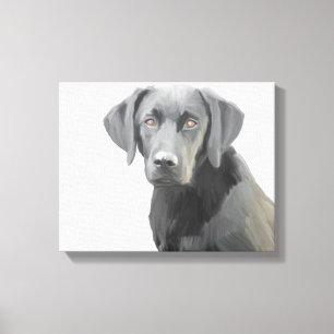 Schwarzes Labrador Retriever Dog Oil Painting Leinwanddruck