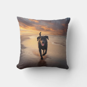 Schwarzes Labrador Retriever Elegantes Throw Kisse Kissen
