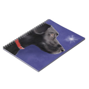 Schwarzes Labrador retriever - gewundenes Notizblock