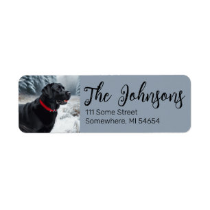 Schwarzes Labrador Retriever-Hund Rücksende-Adress