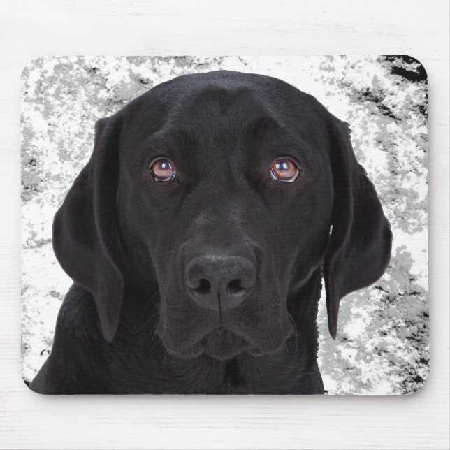 Schwarzes Labrador retriever Mousepad (Vorne)