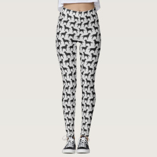 Schwarzes Labrador-Retriever-Silhouette-Muster Leggings