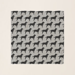 Schwarzes Labrador-Retriever-Silhouette-Muster Schal
