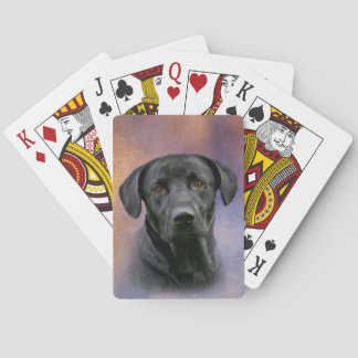 Schwarzes Labrador retriever Spielkarten