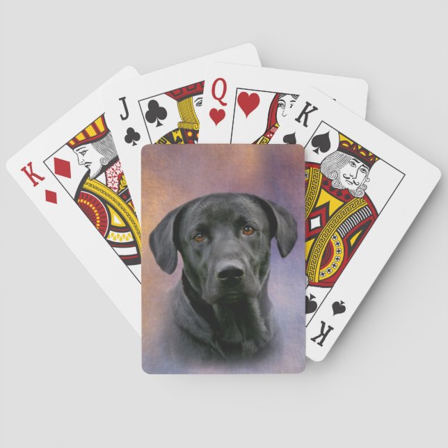Schwarzes Labrador retriever Spielkarten (Rückseite)