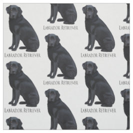 Schwarzes Labrador retriever Stoff