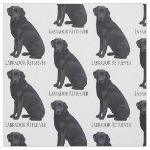 Schwarzes Labrador retriever Stoff