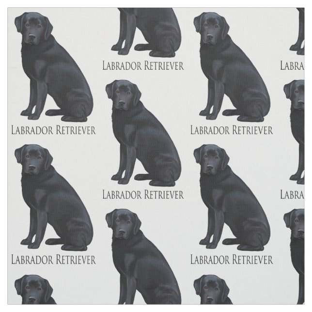 Schwarzes Labrador retriever Stoff (Muster)