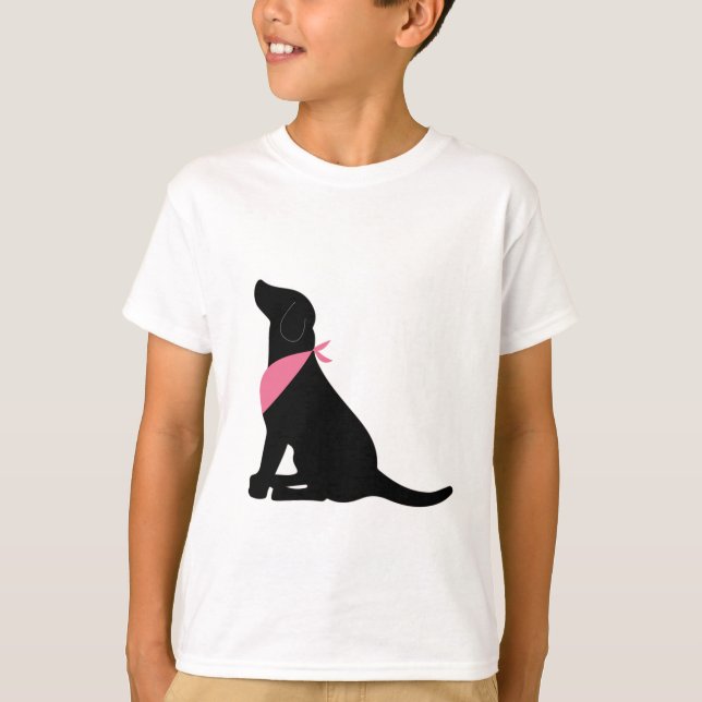 Schwarzes Labrador retriever T-Shirt (Vorderseite)