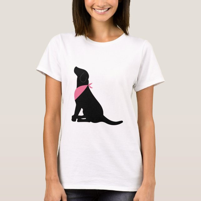 Schwarzes Labrador retriever T-Shirt (Vorderseite)
