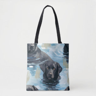 Schwarzes Labrador-Schwimmmuster
