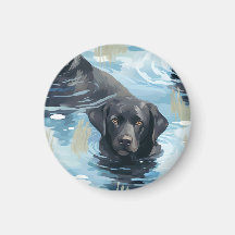 Schwarzes Labrador-Schwimmmuster