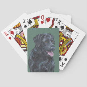 Schwarzes Labrador Spielkarten