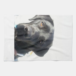 Schwarzes Labrador-Tee-Tuch Handtuch