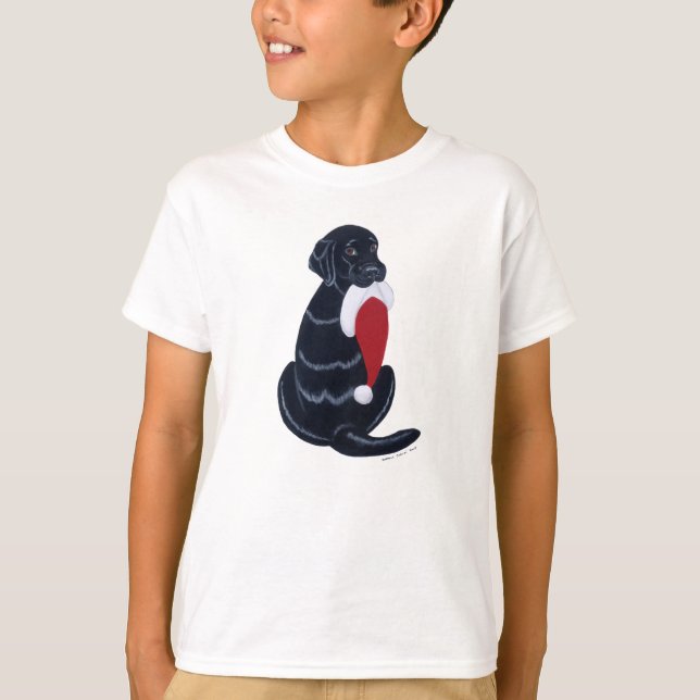 Schwarzes Labrador- u. T-Shirt (Vorderseite)