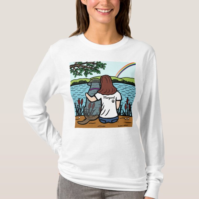 Schwarzes Labrador- und T-Shirt (Vorderseite)