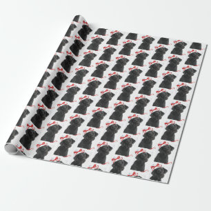 Schwarzes Labrador-Weihnachtsverpackungs-Papier Geschenkpapier